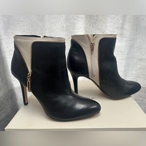 Banana Republic Kamile Black and Cream Ankle Boots